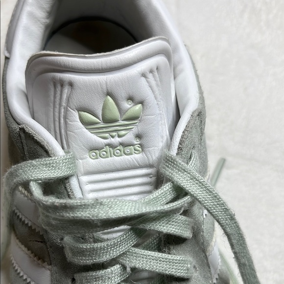 Adidas Green and White Sneakers with Suede Upper - Picture 11 of 15